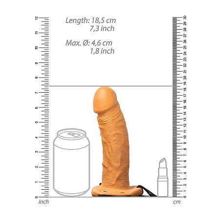Fallo cavo indossabile Hollow Strap-on without Balls - 6'' / 15,5 cm - Tan